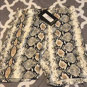 Snake skin biker shorts. NEVER WORN